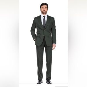 English Laundry solid dark green suit jacket and pant 42R